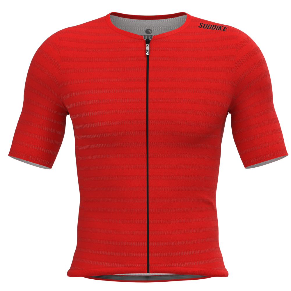 Camisa Ciclismo Elite On, Ziper full, Vermelho