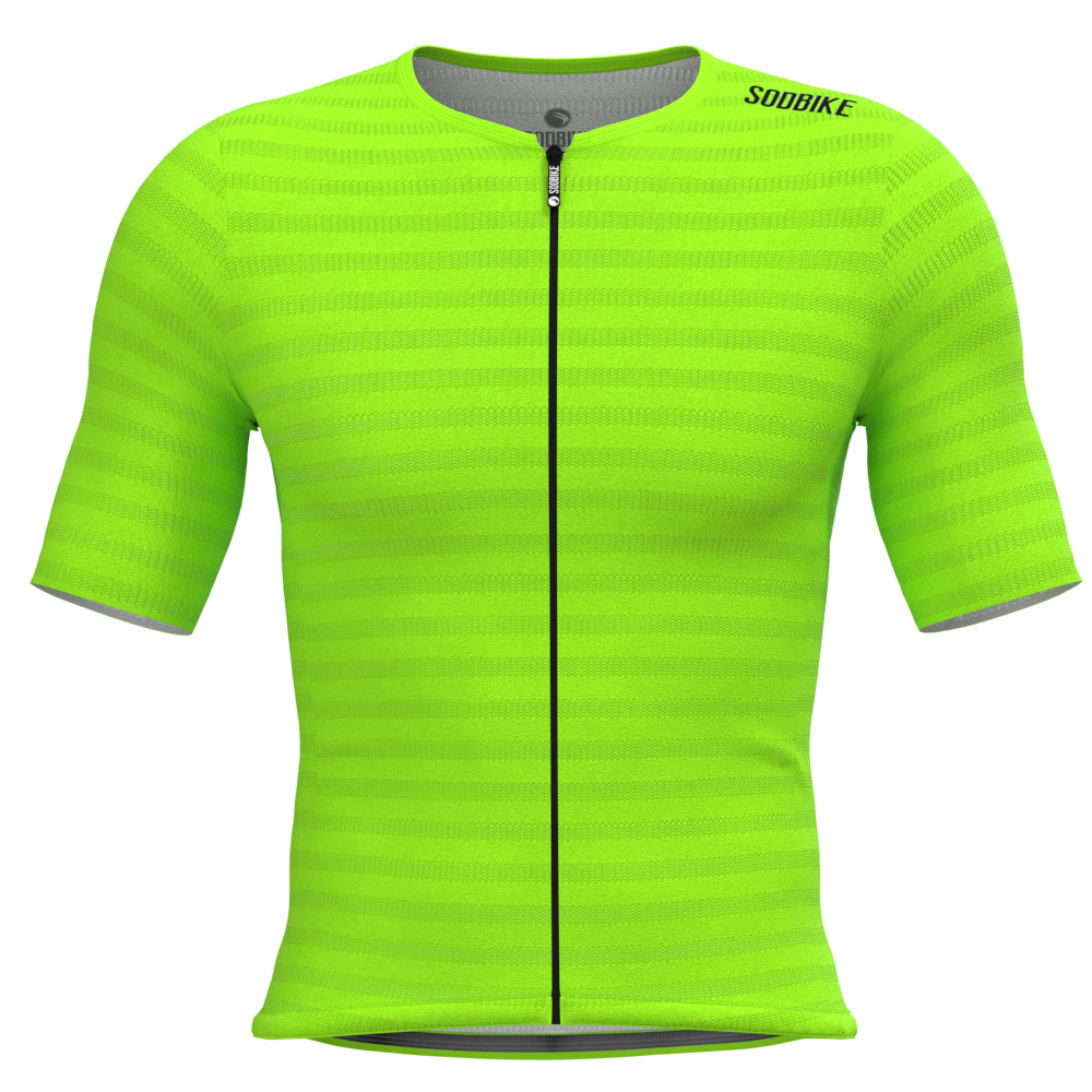 Camisa Ciclismo Elite On, Ziper full, Verde Fluor