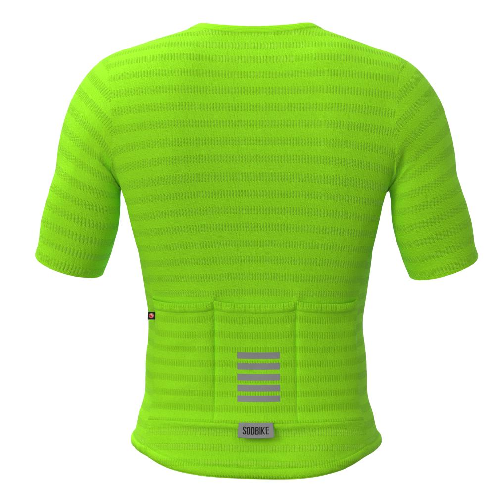 Camisa Ciclismo Elite On, Ziper full, Verde Fluor