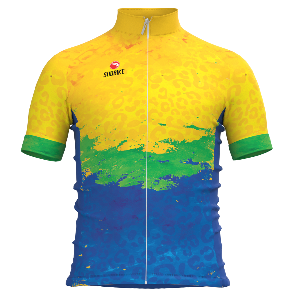 CAMISA CICLISMO INFANTIL SÓDBIKE, PROTEÇÃO SOLAR 20, ZIPER FULL, BRASIL