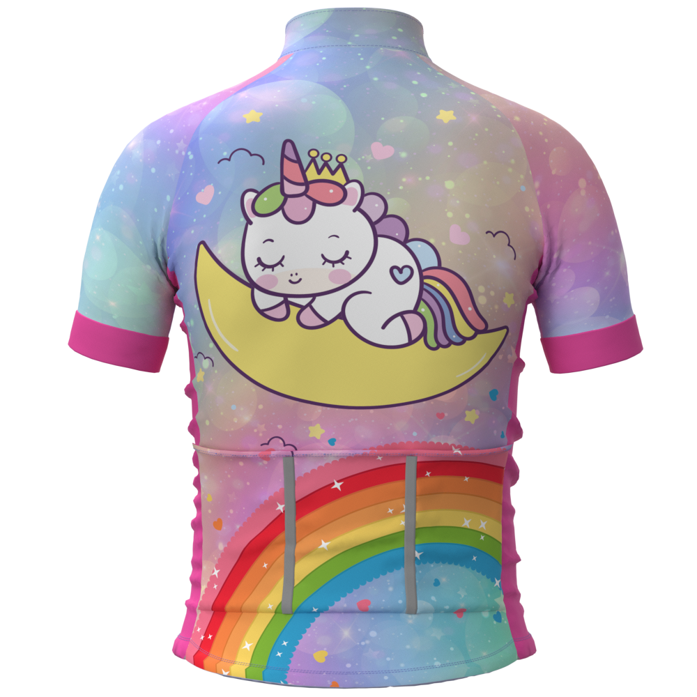 CAMISA CICLISMO INFANTIL SÓDBIKE, PROTEÇÃO SOLAR 20, ZIPER FULL, UNICÓRNIO