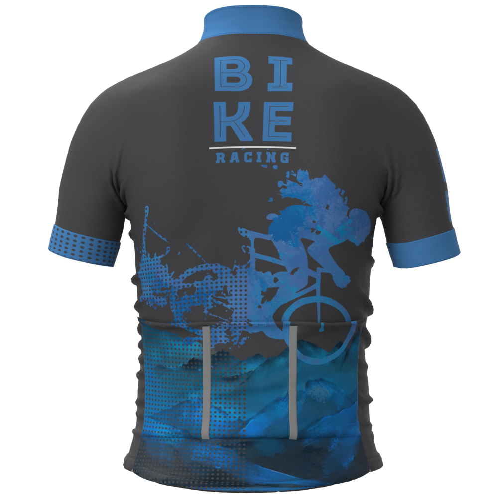 CAMISA CICLISMO INFANTIL SÓDBIKE, PROTEÇÃO SOLAR 20, ZIPER FULL, RACING AZUL