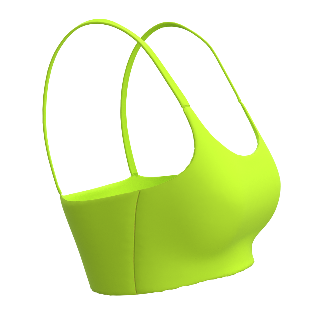 TOP Poliamida com bojo Amarelo Fluor