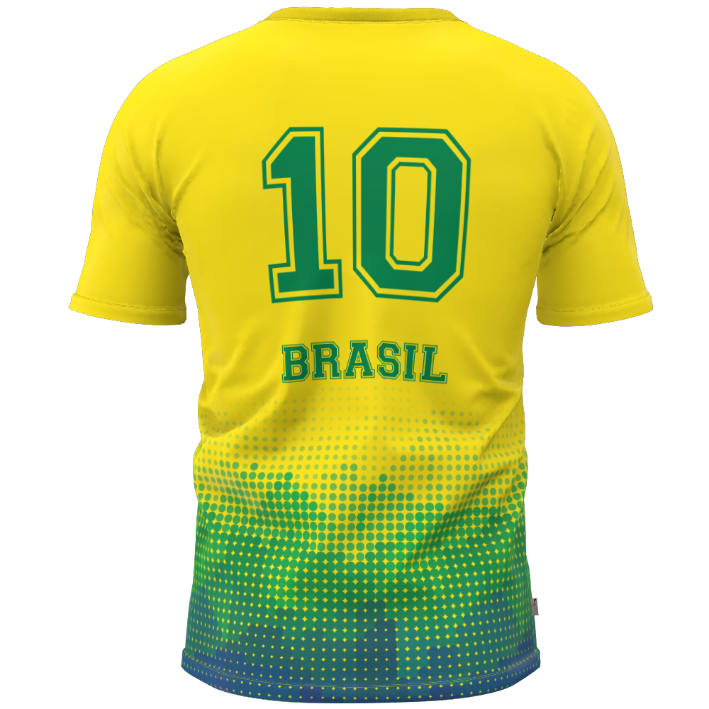 Camiseta Casual 2026 Brasil Amarela