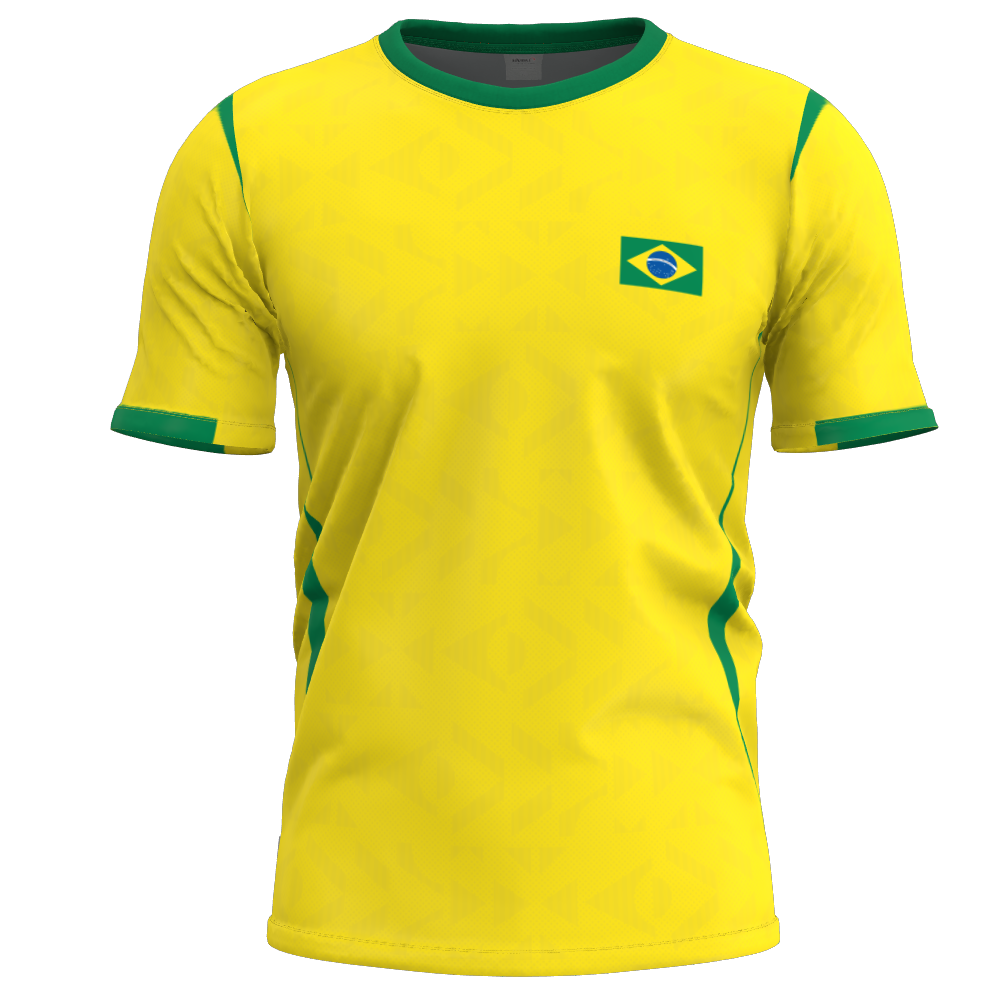 Camiseta Casual 2026 Brasil Amarela