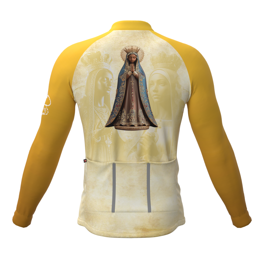 CAMISA CICLISMO MASCULINA SÓDBIKE,ZIPER FULL, NOSSA SENHORA LONGA