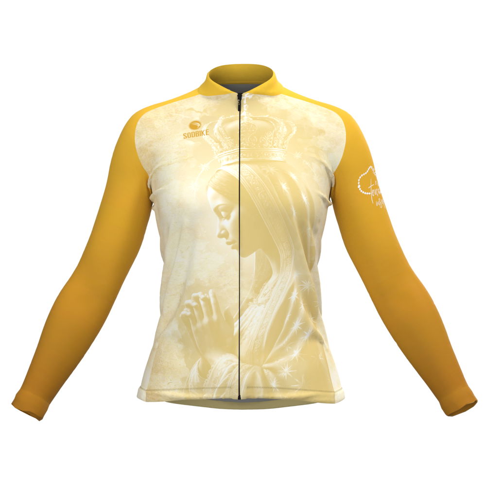 CAMISA CICLISMO FEMININA SÓDBIKE,ZIPER FULL, NOSSA SENHORA LONGA