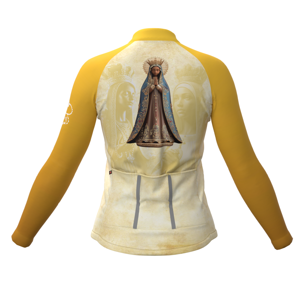 CAMISA CICLISMO FEMININA SÓDBIKE,ZIPER FULL, NOSSA SENHORA LONGA