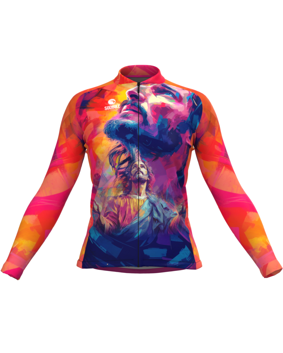 CAMISA CICLISMO FEMININA SÓDBIKE, ZIPER FULL, JESUS LONGA