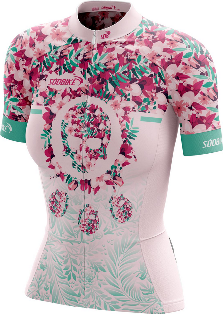 CAMISA CICLISMO FEMININA SÓDBIKE, PROTEÇÃO SOLAR 20, ZIPER FULL