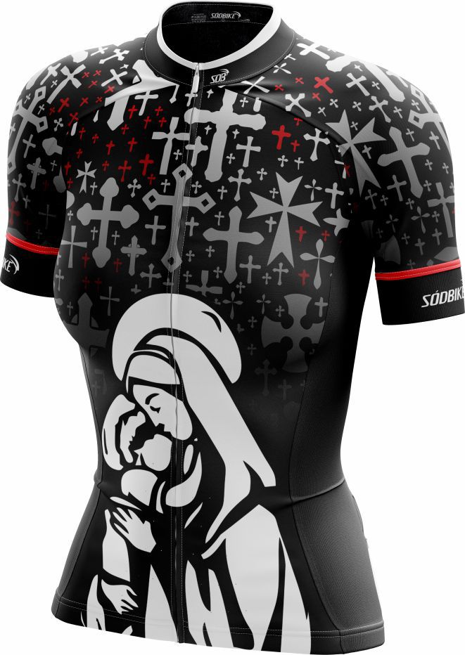 CAMISA CICLISMO FEMININA SÓDBIKE DRY, PROTEÇÃO SOLAR 20, NOSSA SENHORA