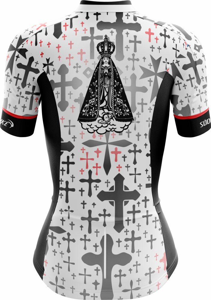 CAMISA CICLISMO FEMININA SÓDBIKE DRY, PROTEÇÃO SOLAR 20, NOSSA SENHORA