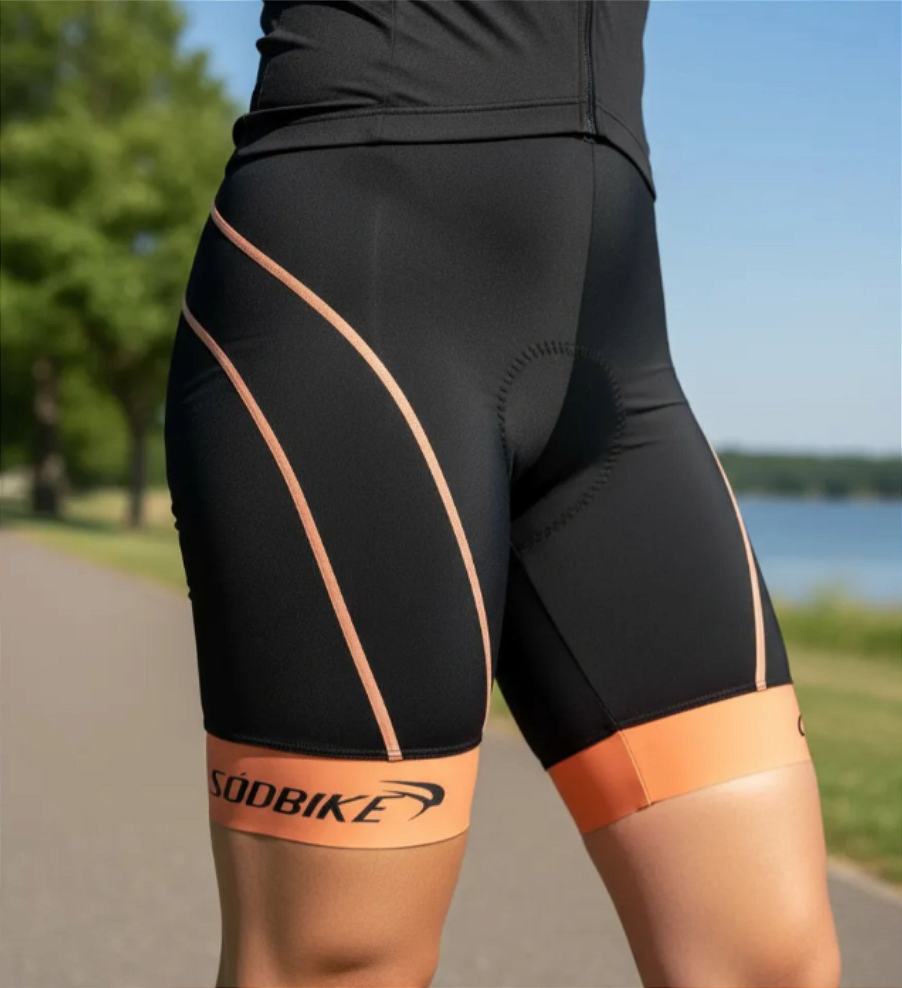 BERMUDA CICLISMO FEMININA SÓDBIKE, FORRO GEL E ESPUMA MISTO, POLIESTER