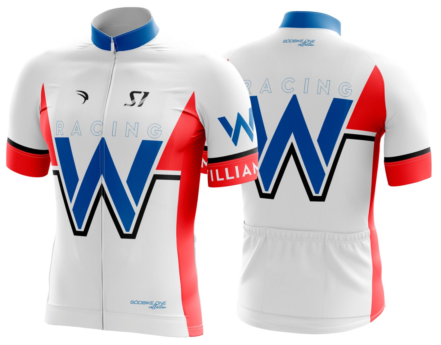 CAMISA CICLISMO WILLIAMS MASCULINA SÓDBIKE, PROTEÇÃO SOLAR 20, ZIPER FULL