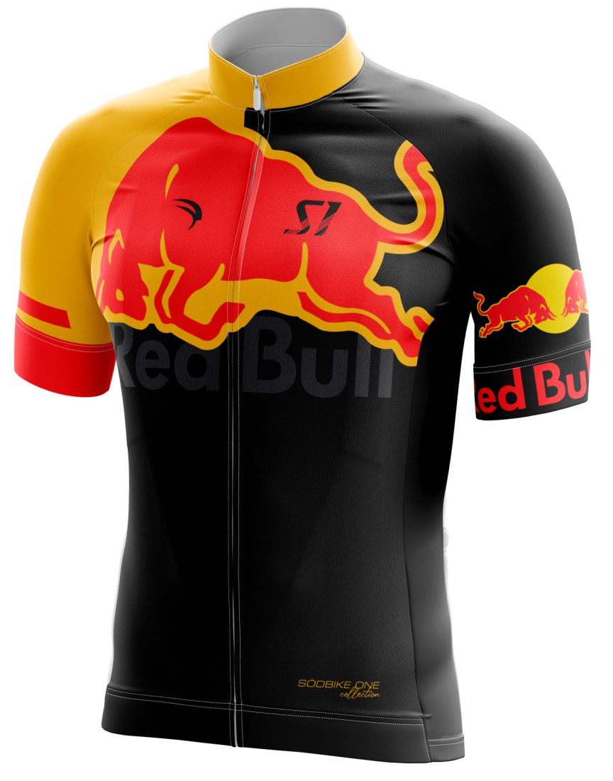 CAMISA CICLISMO REDBULL MASCULINA SÓDBIKE, PROTEÇÃO SOLAR 20, ZIPER FULL