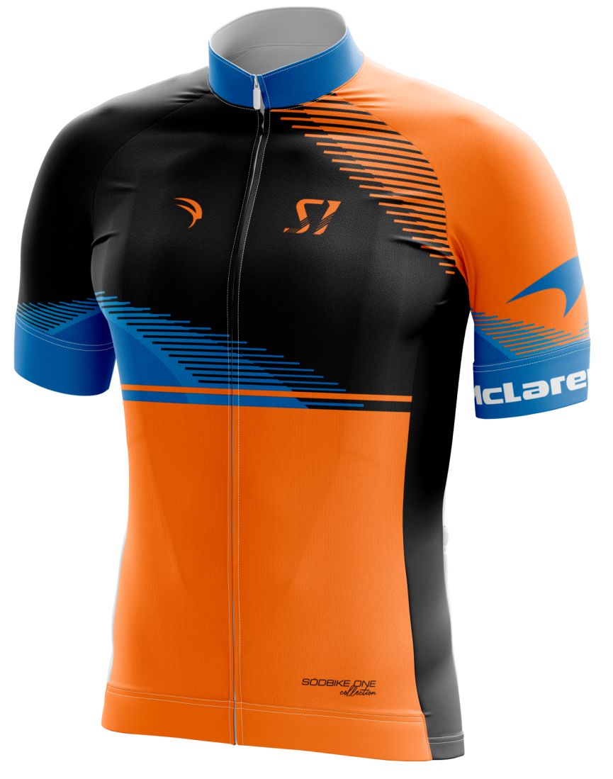 CAMISA CICLISMO MACLAREN MASCULINA SÓDBIKE, PROTEÇÃO SOLAR 20, ZIPER FULL