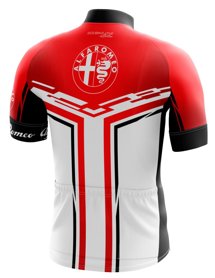 CAMISA CICLISMO ALFA ROMEO MASCULINA SÓDBIKE, PROTEÇÃO SOLAR 20, ZIPER FULL