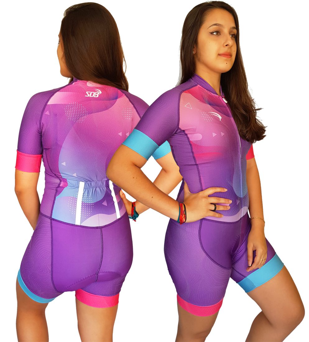 MACAQUINHO CICLISMO FEMININO SÓDBIKE, FORRO GEL E ESPUMA MISTO, TECIDO REFLETIVO