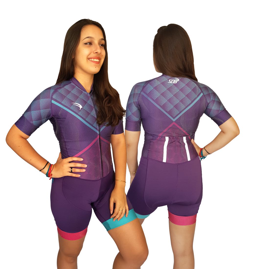 MACAQUINHO CICLISMO FEMININO SÓDBIKE, FORRO GEL E ESPUMA MISTO, TECIDO REFLETIVO