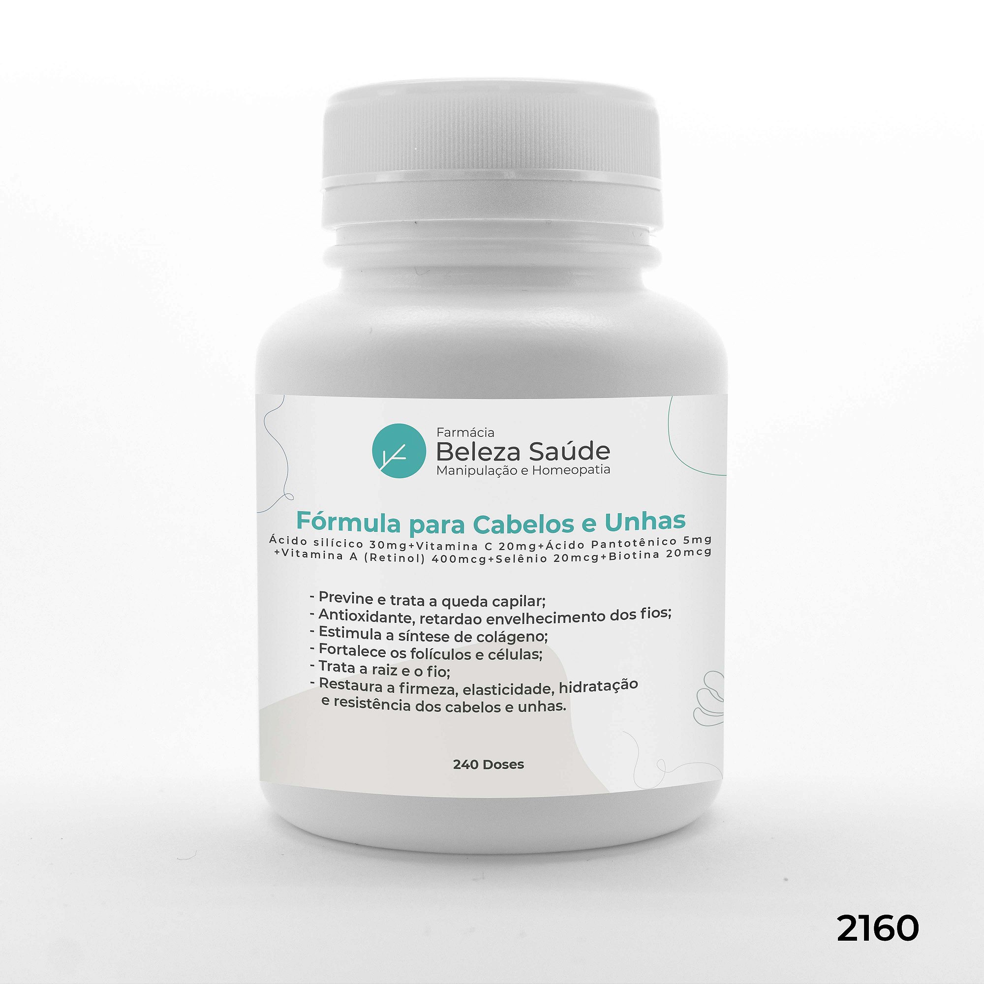 Fórmula Cabelos e Unhas - Força Crescimento Brilho - 240 doses