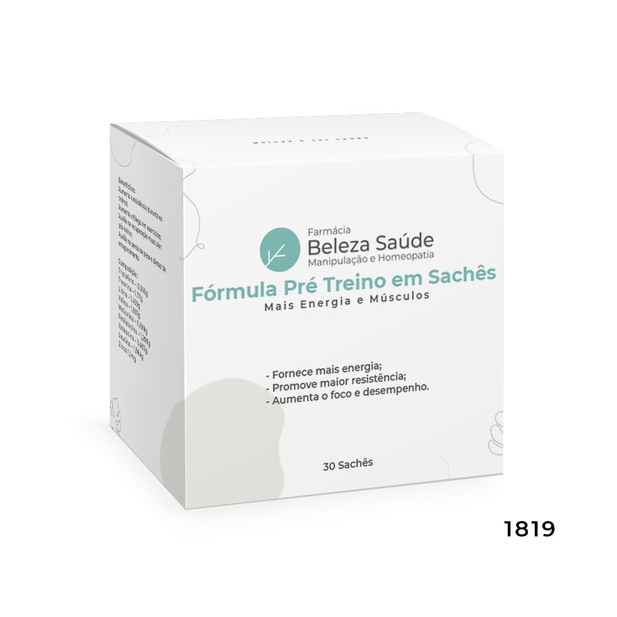Fórmula Pré Treino em Sachês - Mais Energia e Músculos - 30 doses