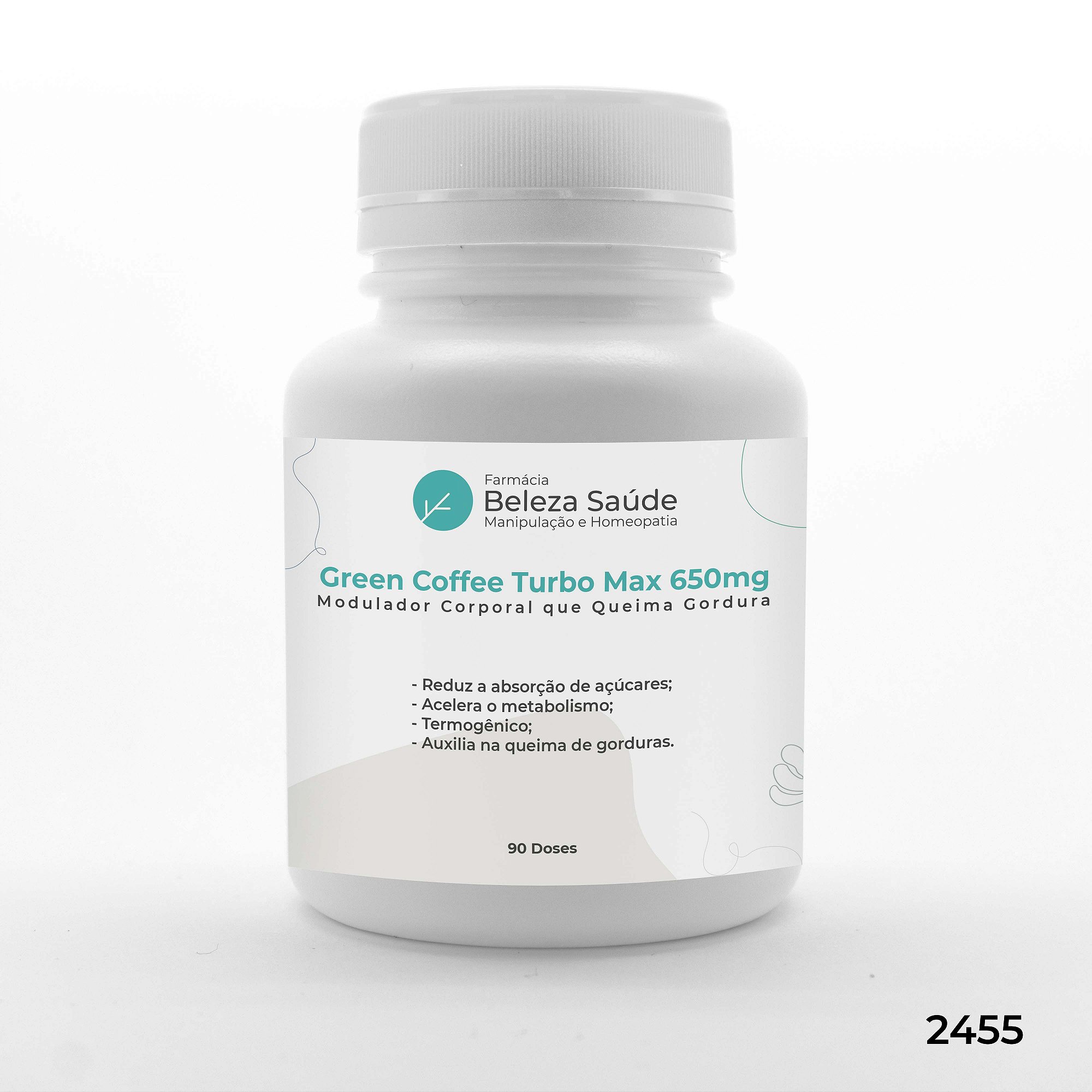 Green Coffee Turbo Max 650mg :  Modulador Corporal que Queima Gordura com Café Verde - 90 doses