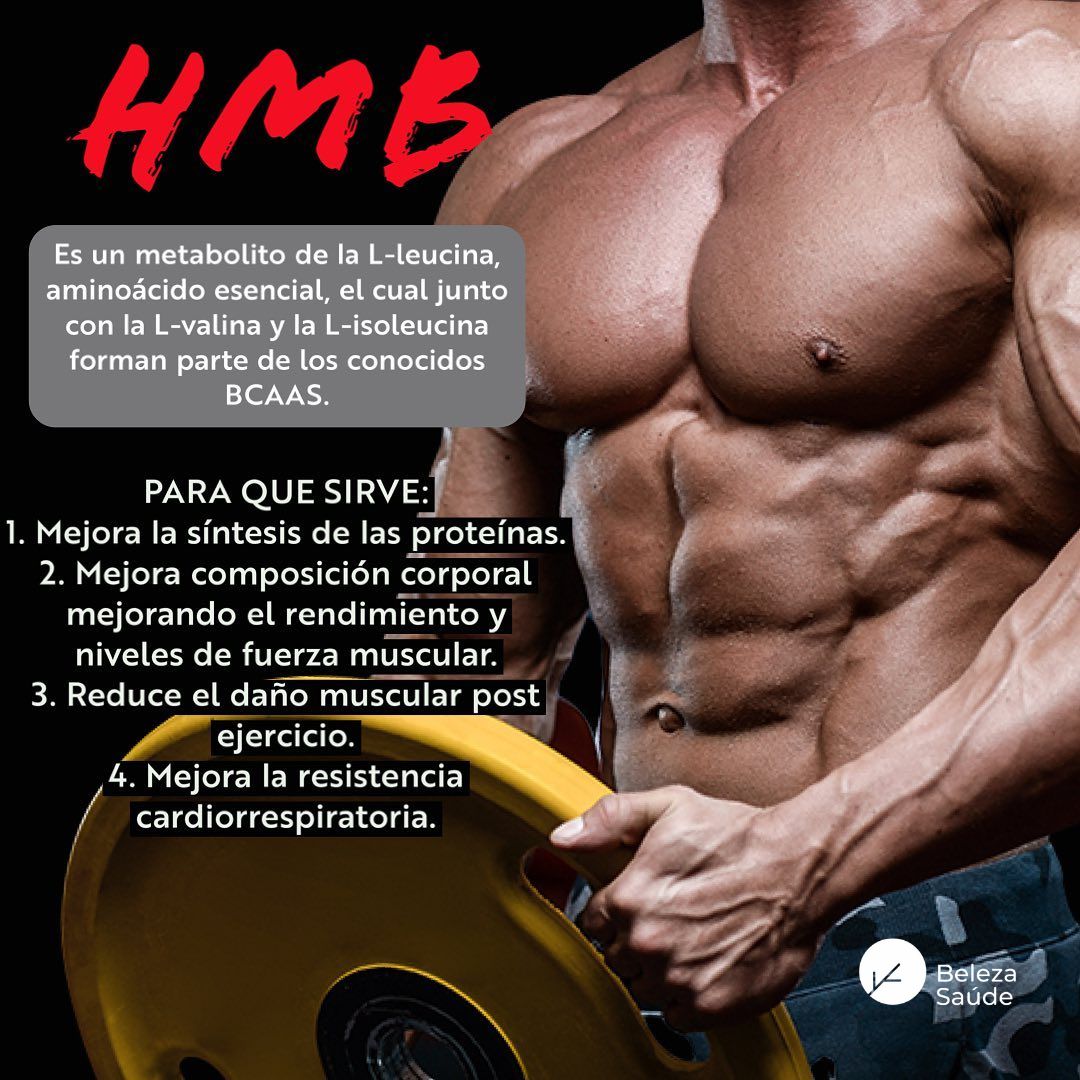 Hmb 3g : Ganho De Massa Muscular E Força Física 30 Sachês