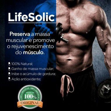 Lifesolic 300mg ( Ácido Ursólico ) Ganho de Massa Muscular - 90 doses