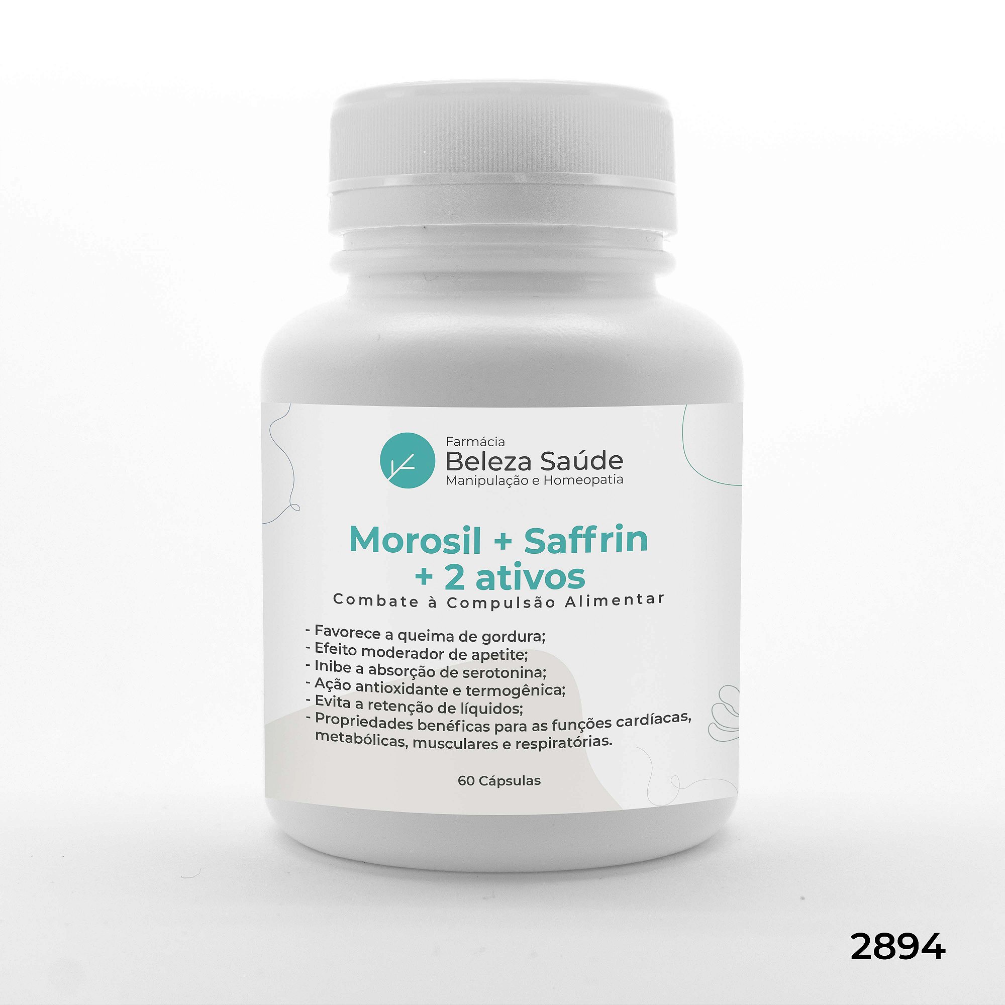 Morosil + Saffrin + 2 Ativos - Combate a Compulsão Alimentar - 60 doses