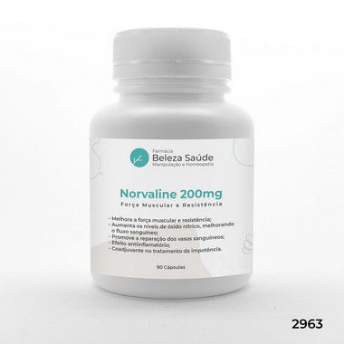 Norvaline 200mg Força Muscular e Resistência - 150 cápsulas