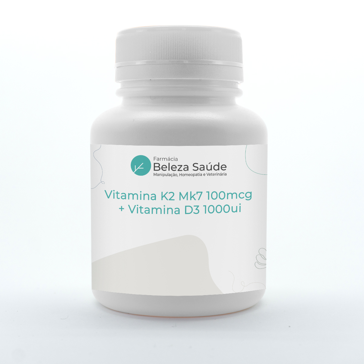 Vitamina K2 Mk7 100mcg + Vitamina D3 1000ui : 60 Cápsulas