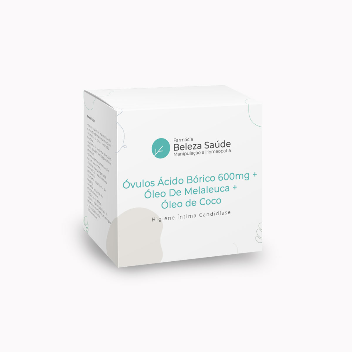 Óvulos Ácido Bórico 600mg + Óleo De Melaleuca + Óleo de Coco - Higiene Íntima Candidíase : Grau Farmacêutico 21 unidades