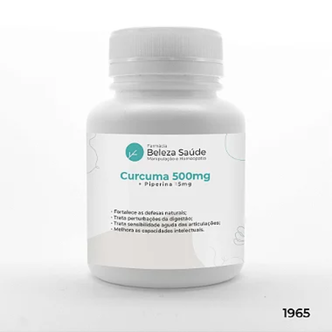 Curcuma 500mg (95% curcuminoides) + Piperina 5mg
