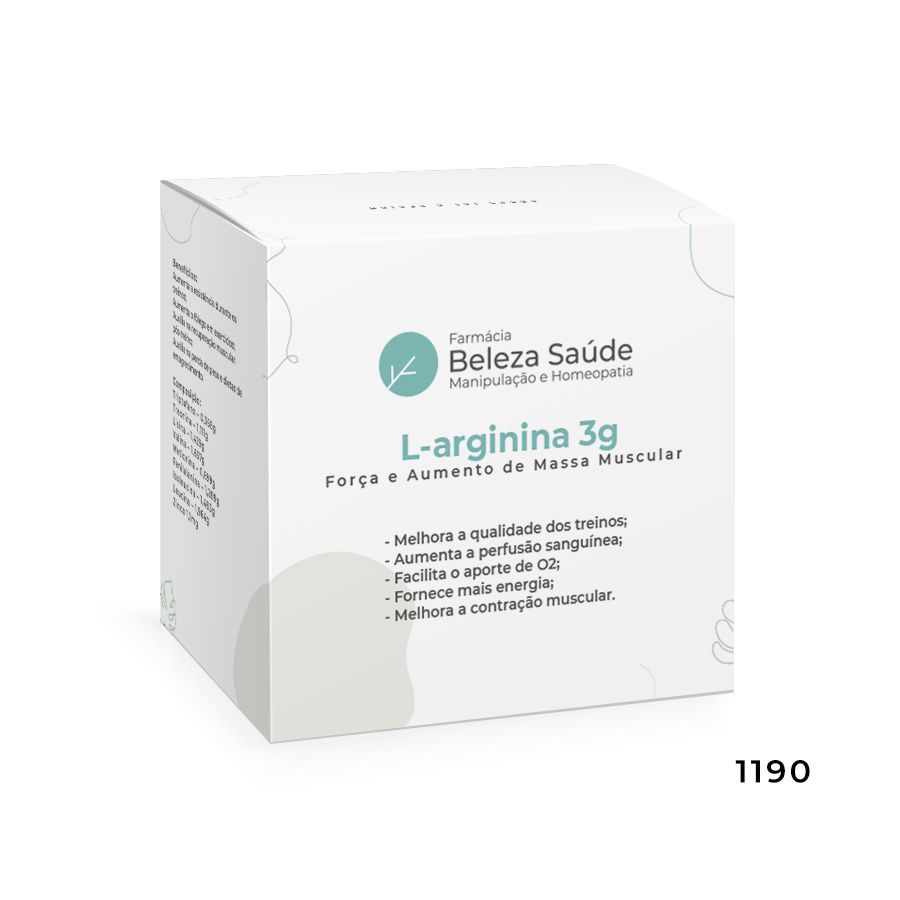 L-arginina 3gr Força e Aumento de Massa Muscular