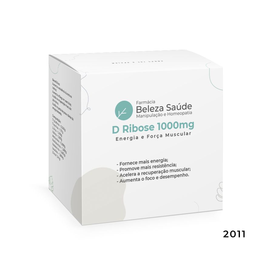 D Ribose 1000mg Energia e Força Muscular