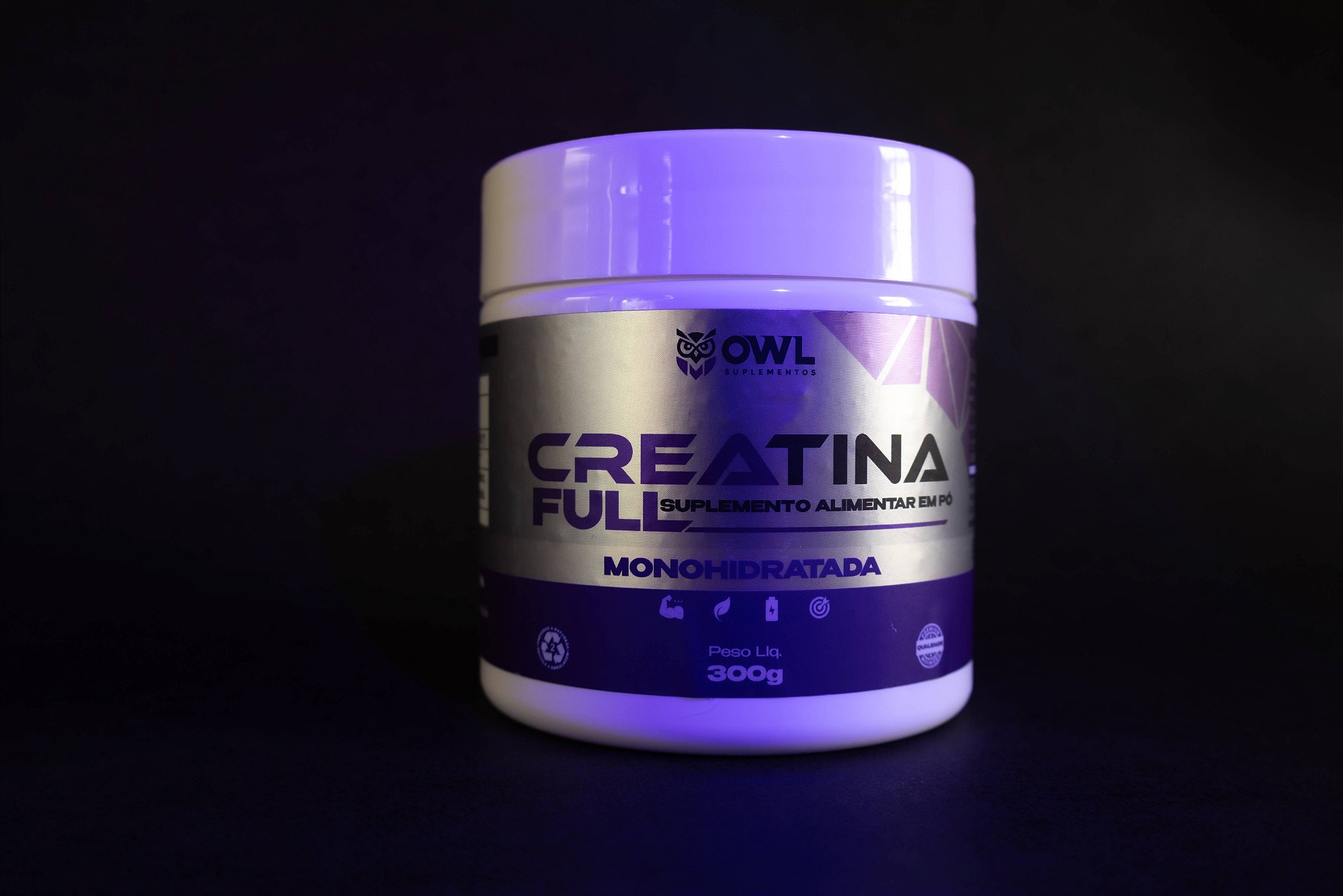 Creatina Monohidratada OWL 300 gramas.