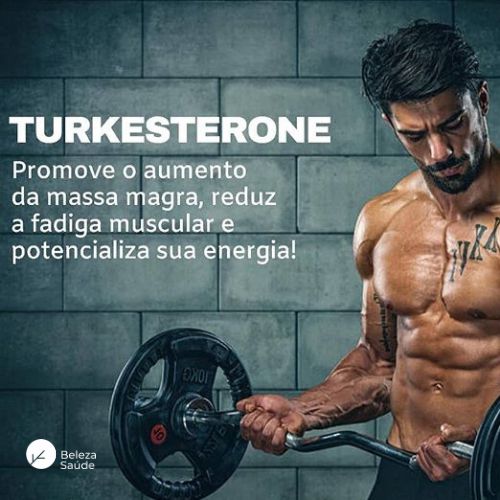 Turkesterone 500mg + Arginina 200mg - Força e Massa Muscular