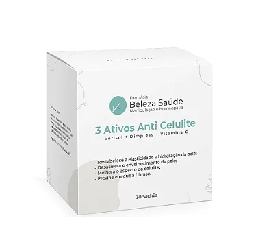 3 Ativos Anti Celulite - Verisol + Dimpless + Vitamina C