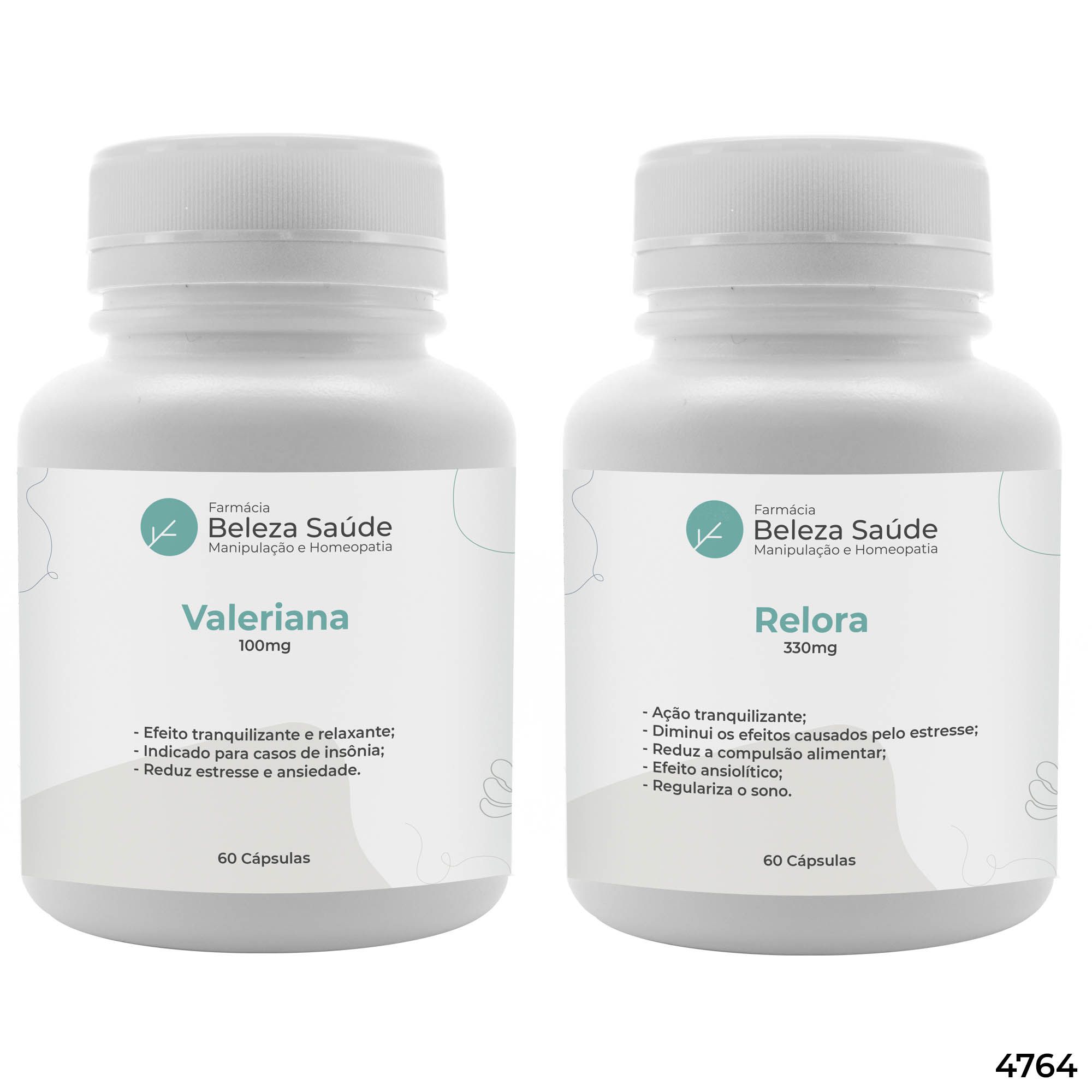 Relora 330mg 60 Cápsulas + Valeriana 100mg 60 Cápsulas : 2 Produtos para Emagrecer com Saúde