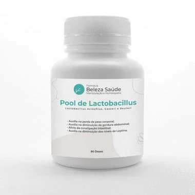 Pool de Lactobacillus - Probiótico para Emagrecer e Permanecer Magro Fórmula Dr. Lair Ribeiro - 90 Cápsulas