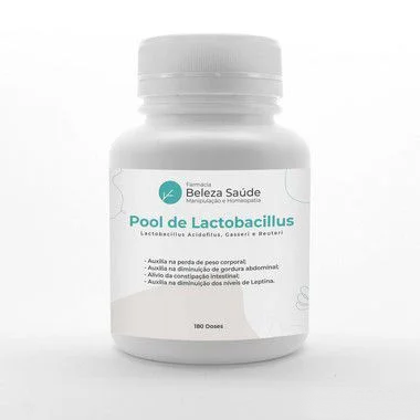 Pool de Lactobacillus - Probiótico para Emagrecer e Permanecer Magro Fórmula Dr. Lair Ribeiro - 180 Cápsulas
