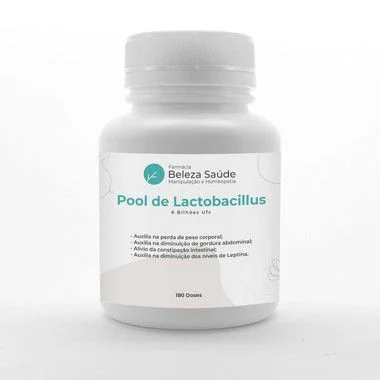 Probióticos para Emagrecer Perda Peso : Pool de Lactobacillus 6 Bilhões Ufc - 60 Cápsulas