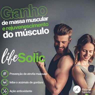 Lifesolic  450mg ( Ácido Ursólico ) Ganho de Massa Muscular - 90 doses