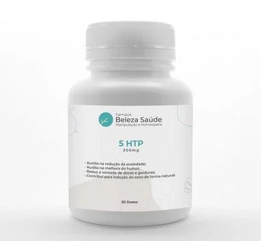 5 HTP 300mg - Stress, Ansiedade, Tensão, Insônia - 30 doses