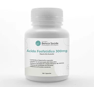 Ácido Fosfatídico 300mg Hipertrofia Muscular - 180 doses
