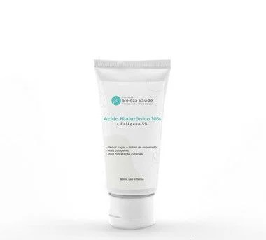Acido Hialurônico 10% + Colágeno 5% - Sérum Anti Rugas - 100g