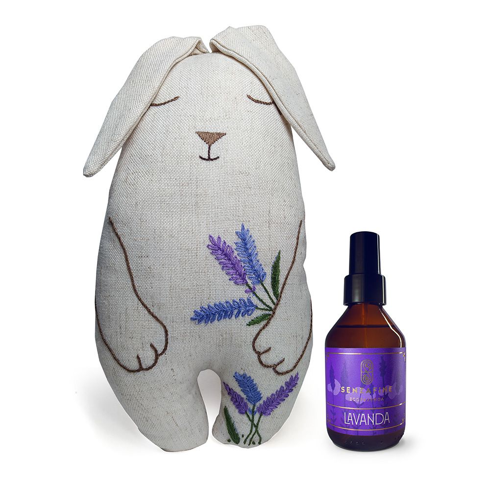 Naninha Coelhinha Luna e Aromatizador Natural de Lavanda