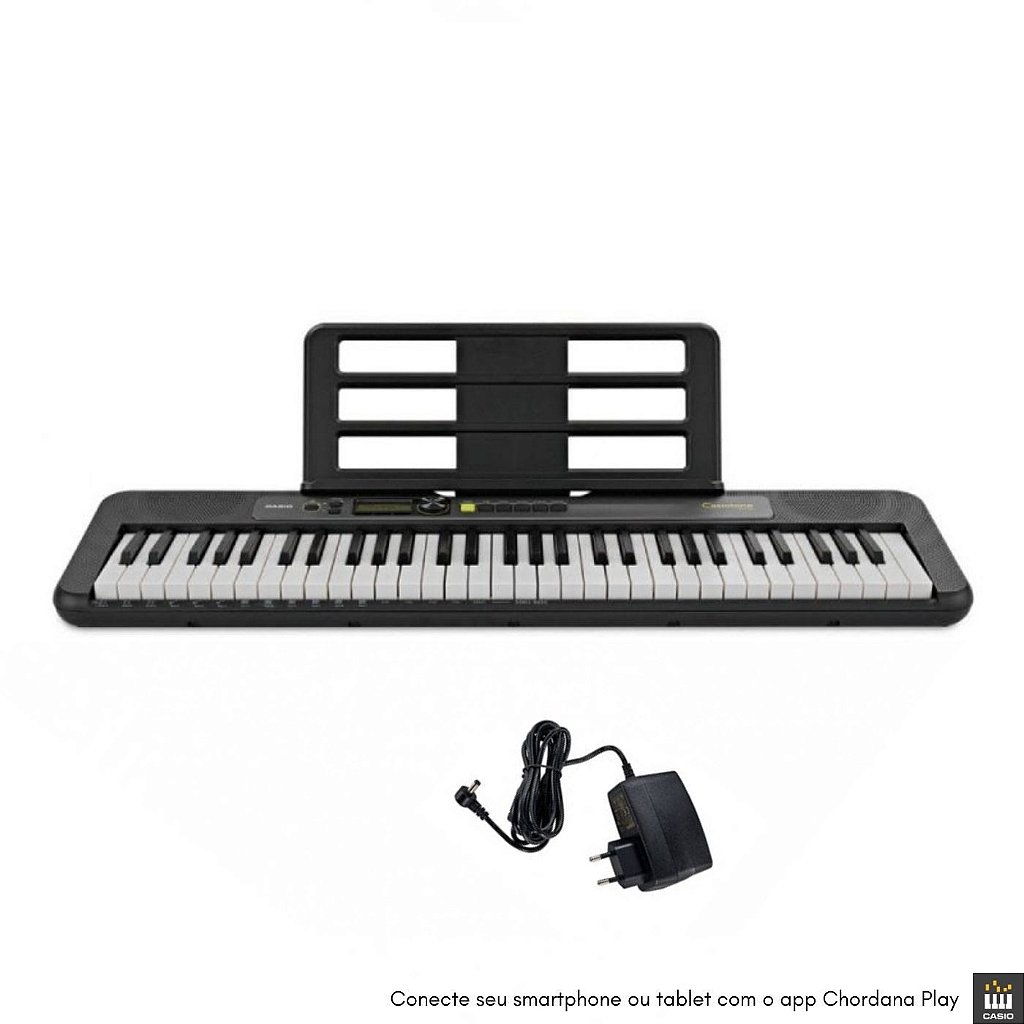 Kit Teclado Casio CT-S200 Branco + Pedal Stand - Koala Music