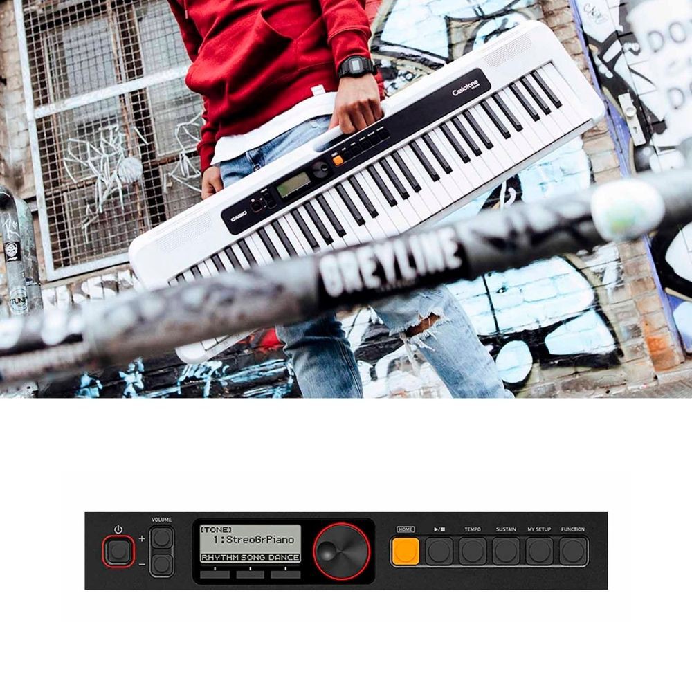 Kit Teclado Casio CT-S200 Branco + Pedal Stand - Koala Music