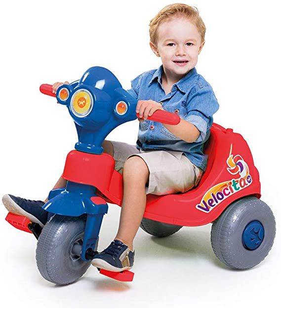 Carrinho Motoca Triciclo Infantil Velocita Rosa Calesita